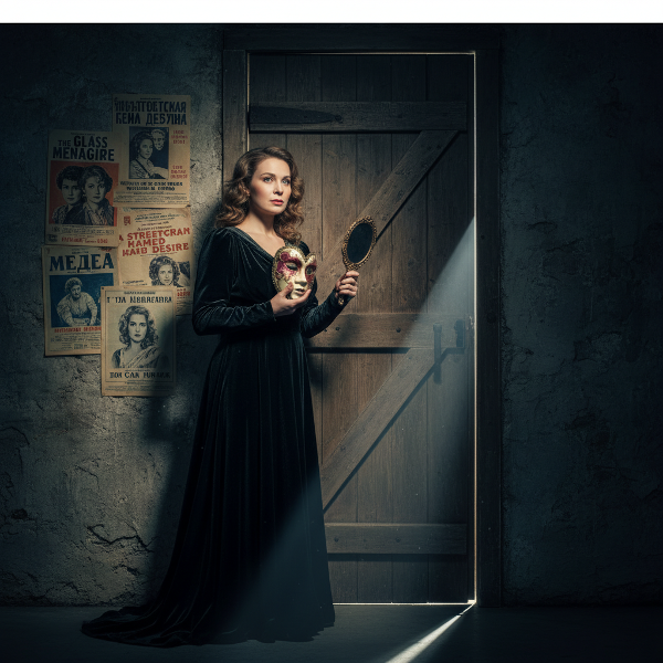 Актриса в момент профессионального переосмысления, символизирующий поиск нового пути и внутреннюю трансформацию.
